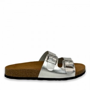 Sandalias Rockfish Kendall Two-Correa Double Correa Mujer Plateadas | IXB5727WY